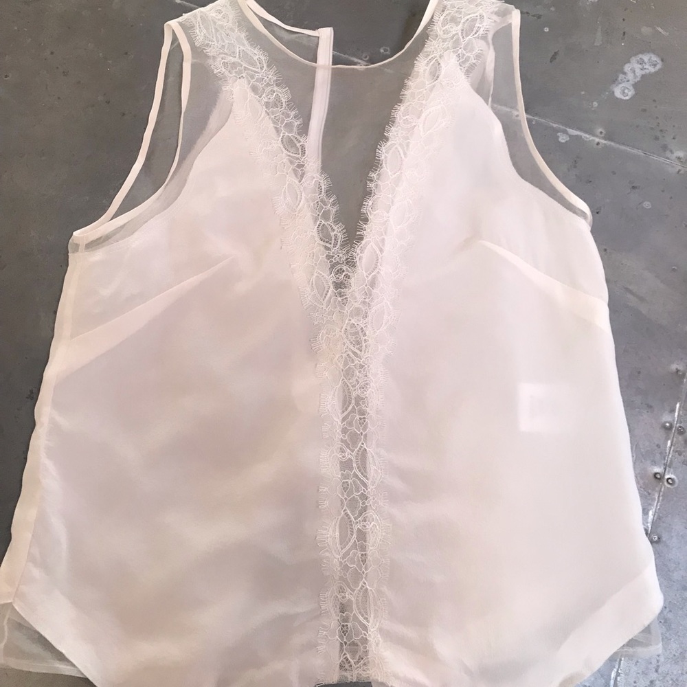 Sandro sheer lace top